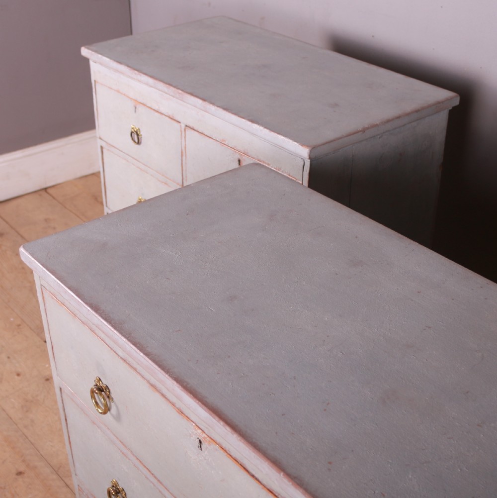 Near Pair of English Chest of Drawers View VI