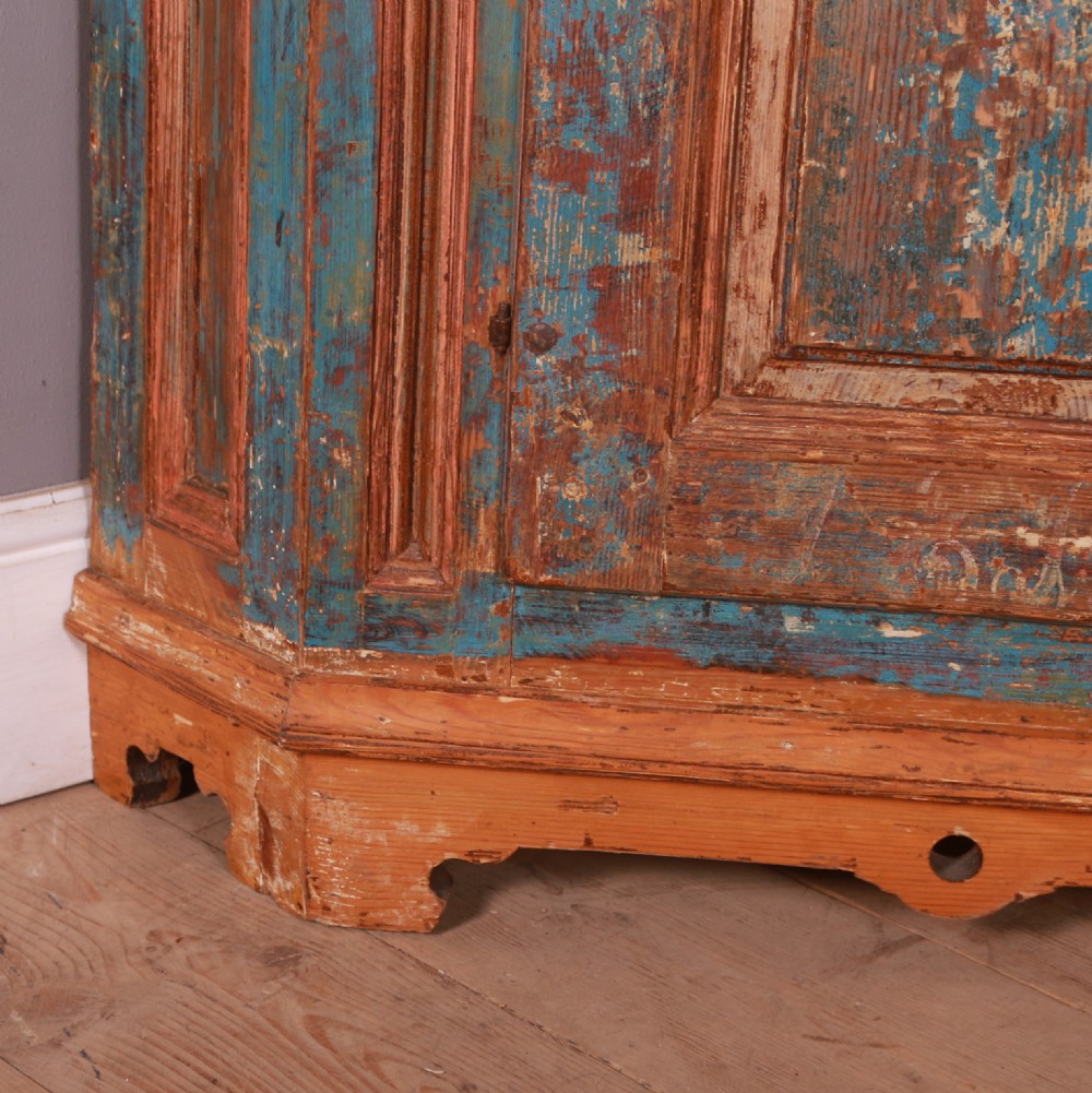 Original Painted Swedish Corner Cupboard View V