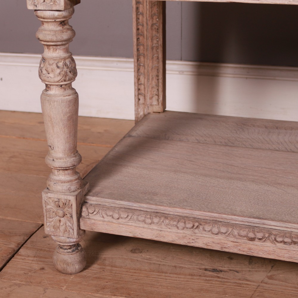Carved and Bleached Oak English Buffet View V