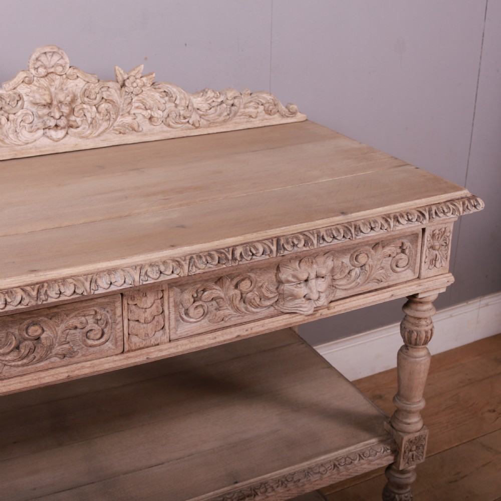 Carved and Bleached Oak English Buffet View VIII