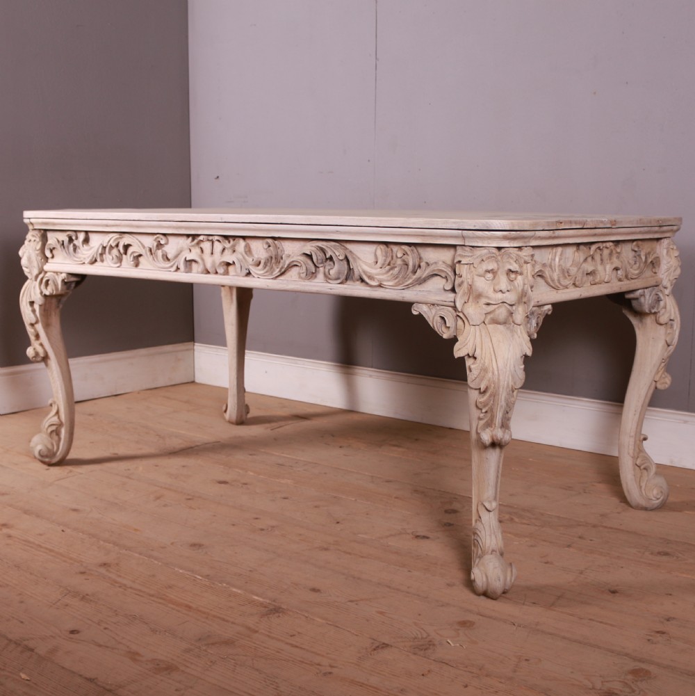 Carved and Bleached Oak Desk View II
