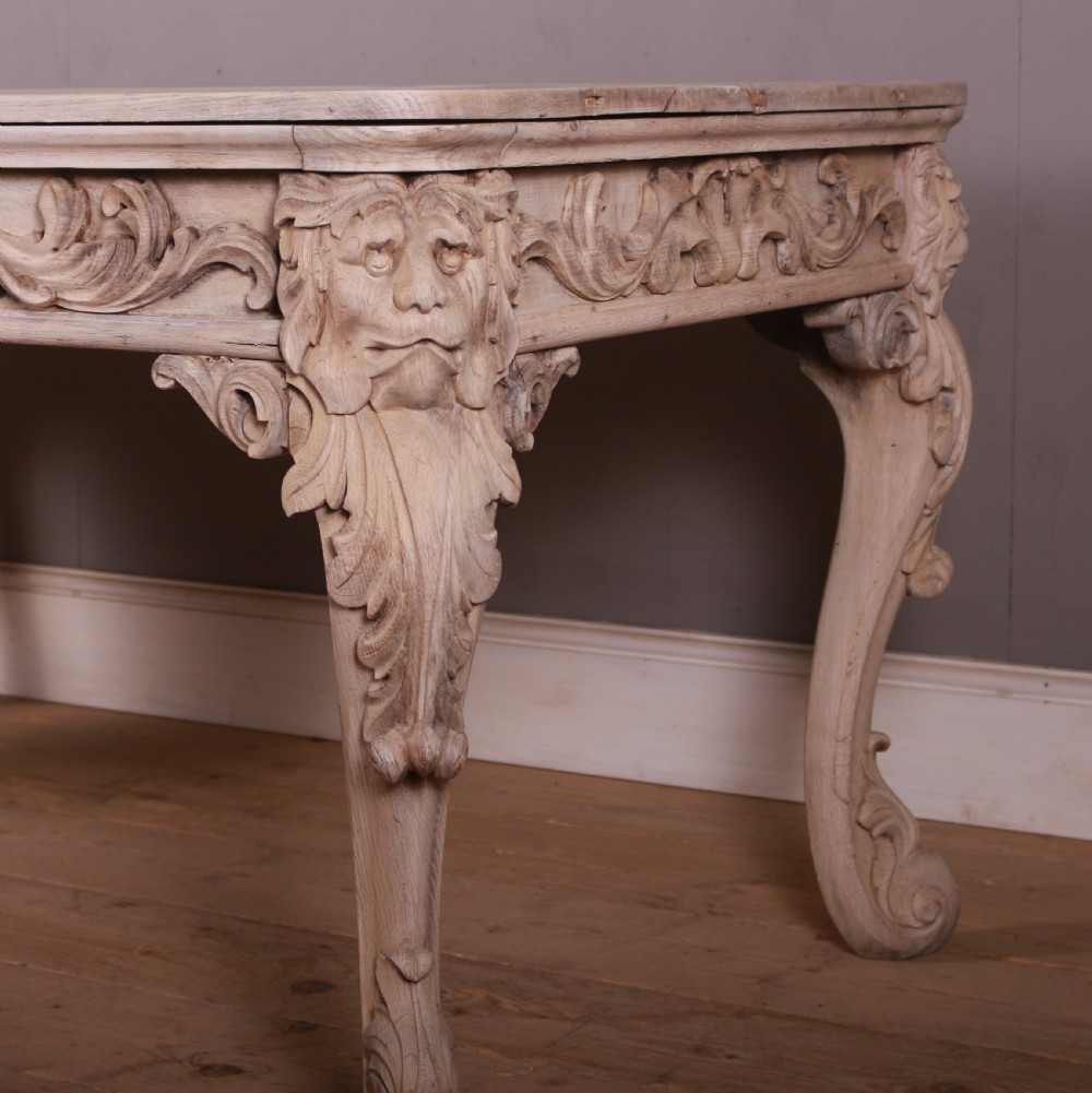 Carved and Bleached Oak Desk View III