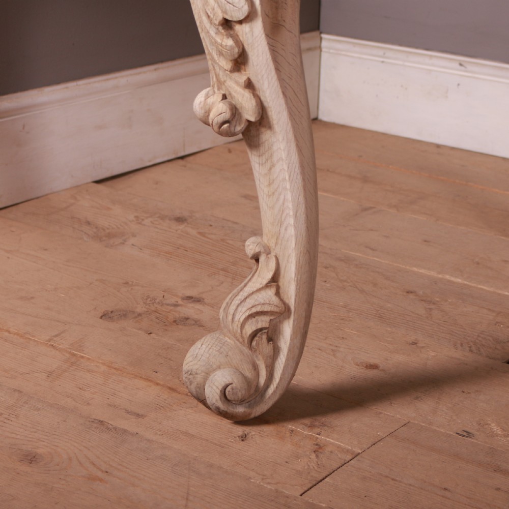 Carved and Bleached Oak Desk View IV