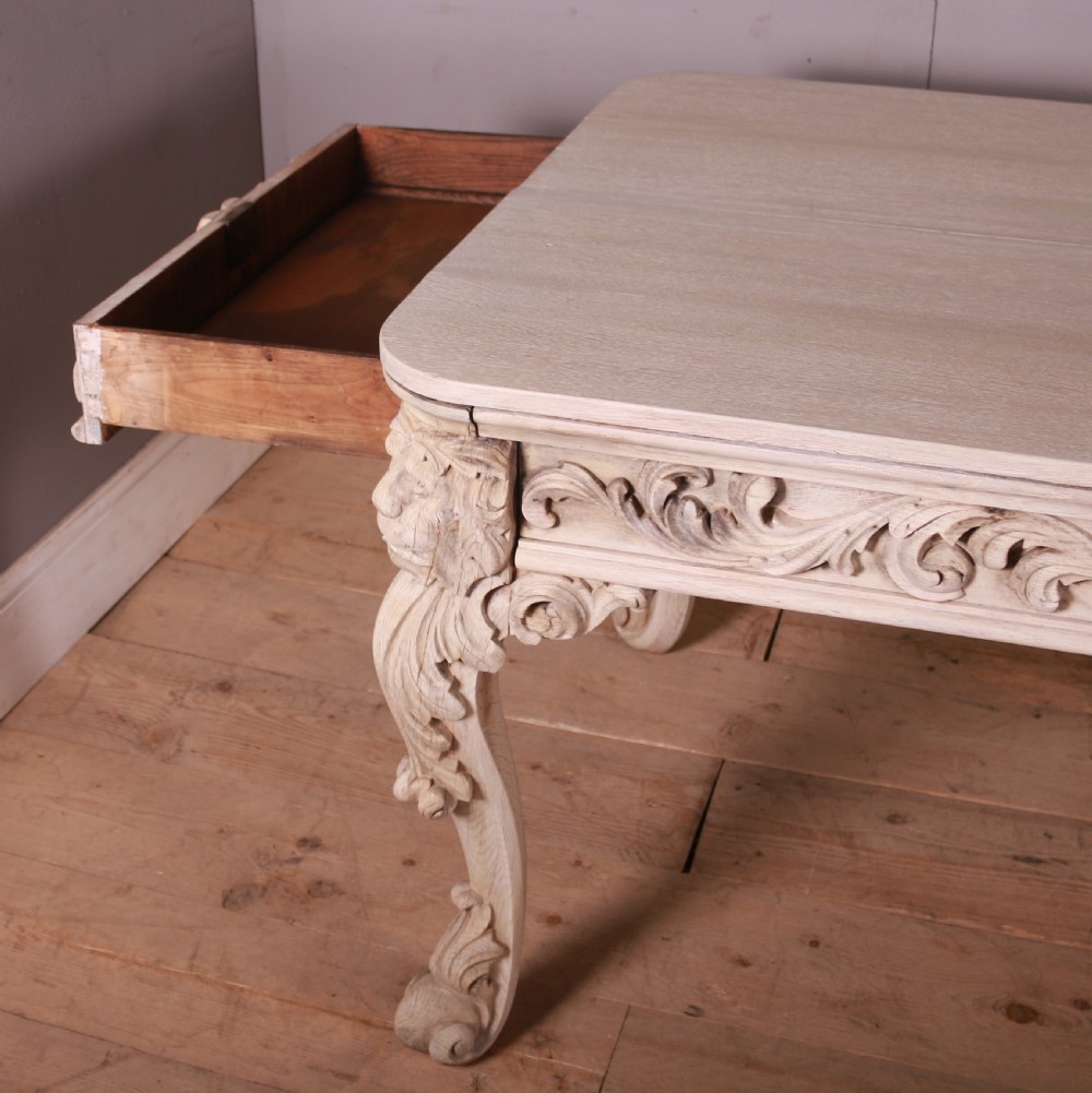 Carved and Bleached Oak Desk View VII