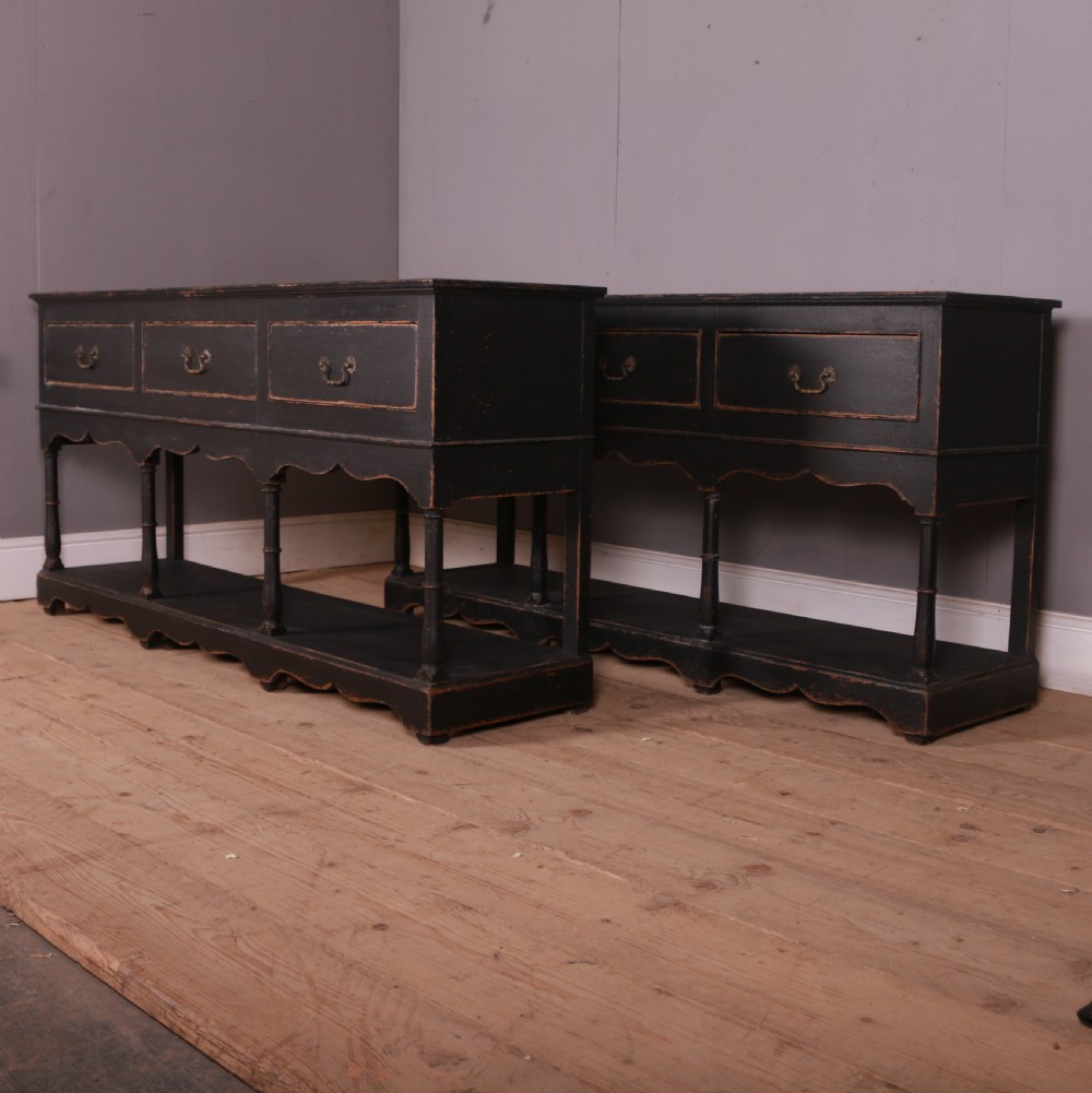 Pair of English Painted Dresser Bases 
