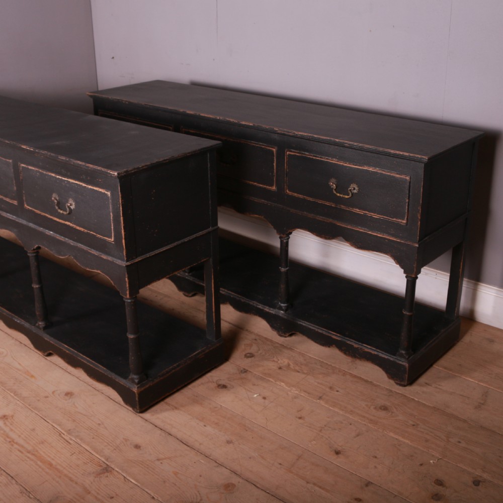 Pair of English Painted Dresser Bases  View II