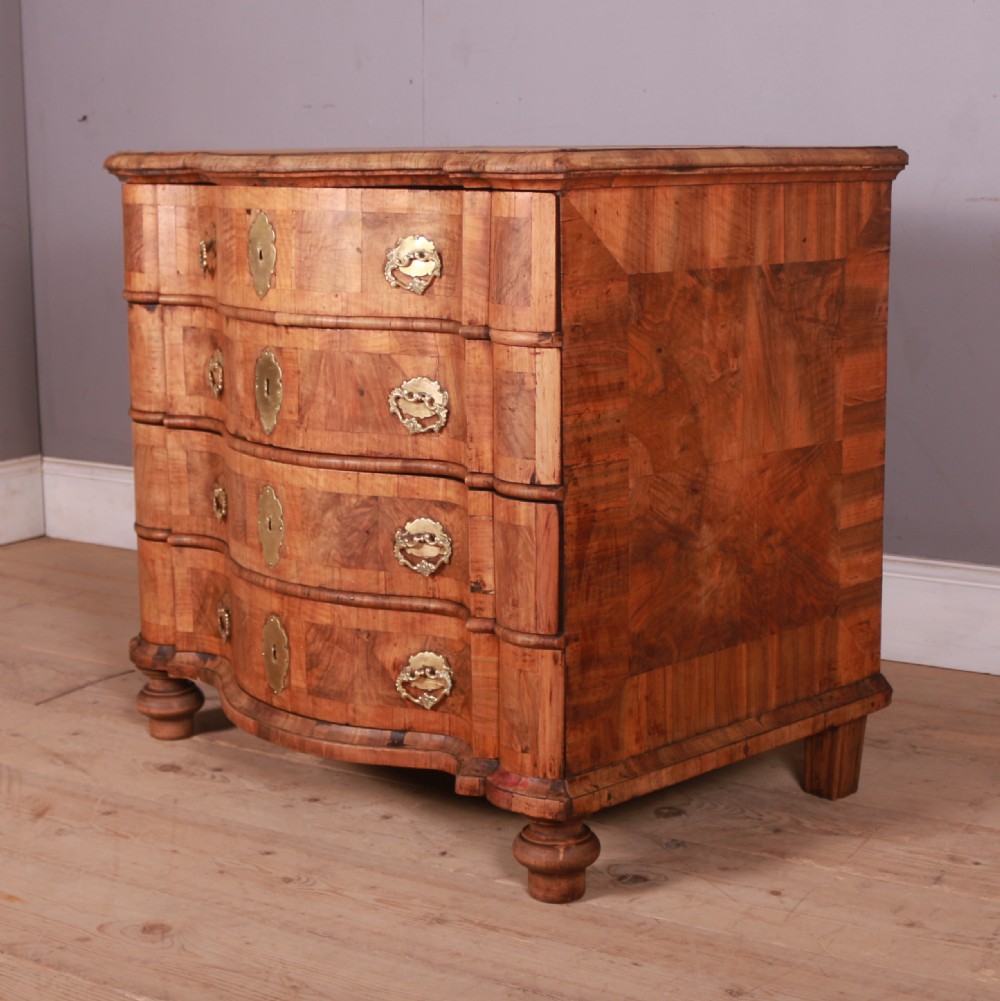 Dutch Elm and Walnut Serpentine Commode View II