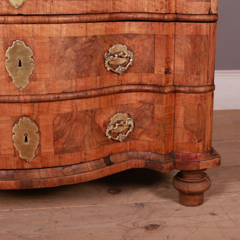 Dutch Elm and Walnut Serpentine Commode View VIII
