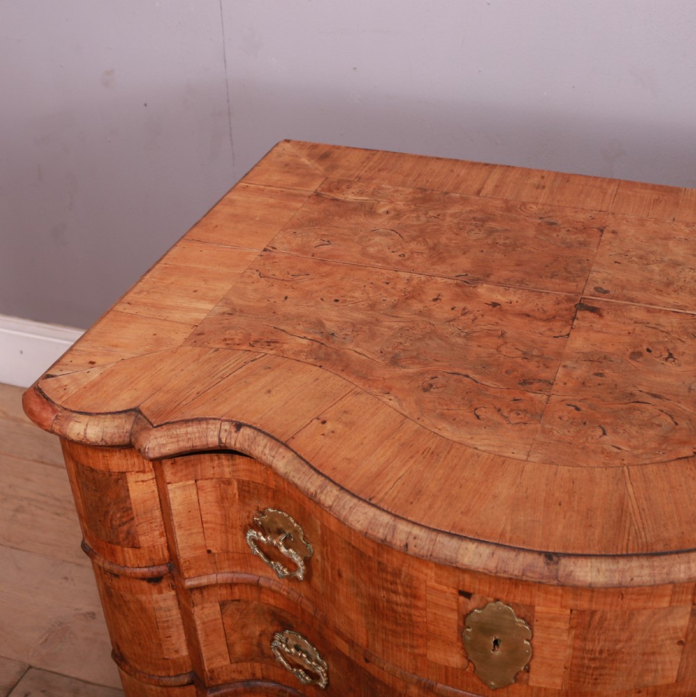 Dutch Elm and Walnut Serpentine Commode View XI