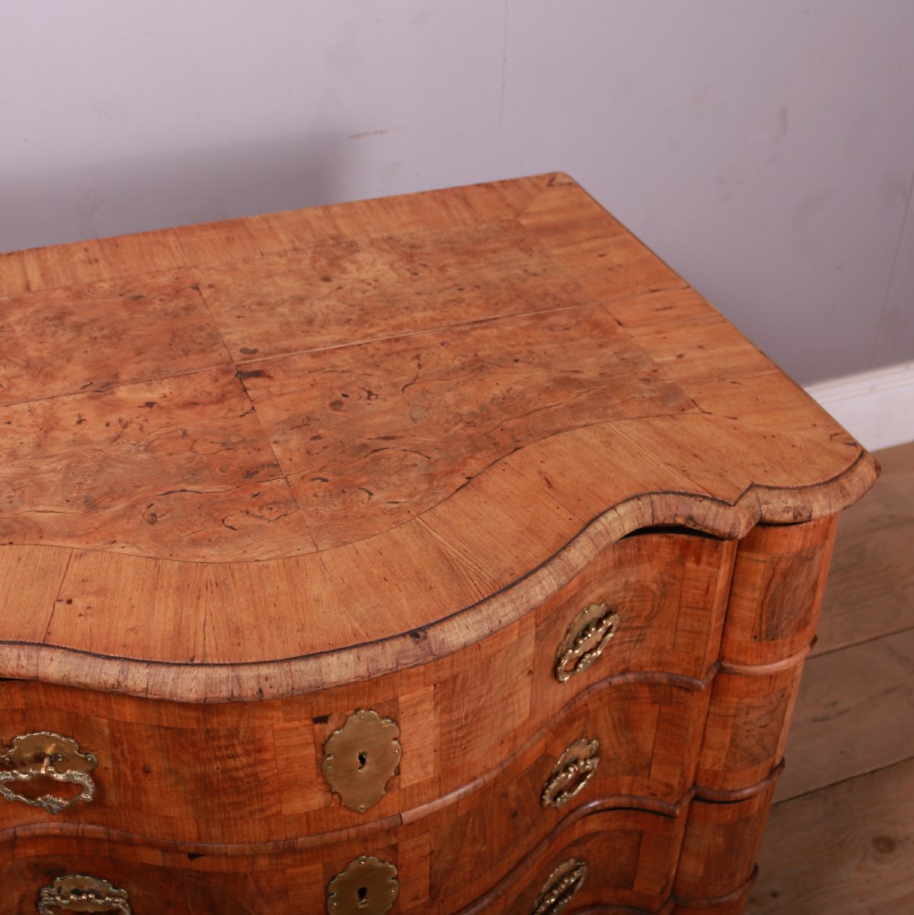 Dutch Elm and Walnut Serpentine Commode View XII