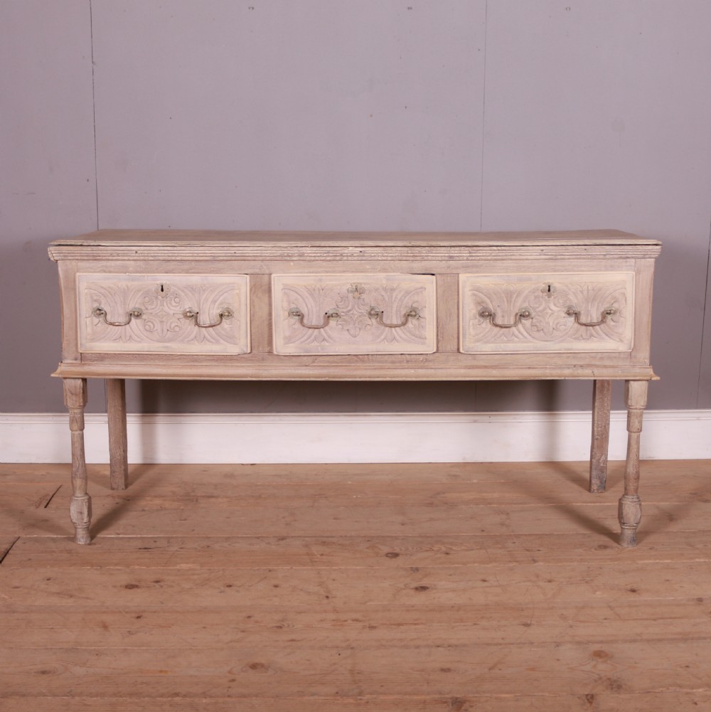 English Bleached Oak Dresser Base