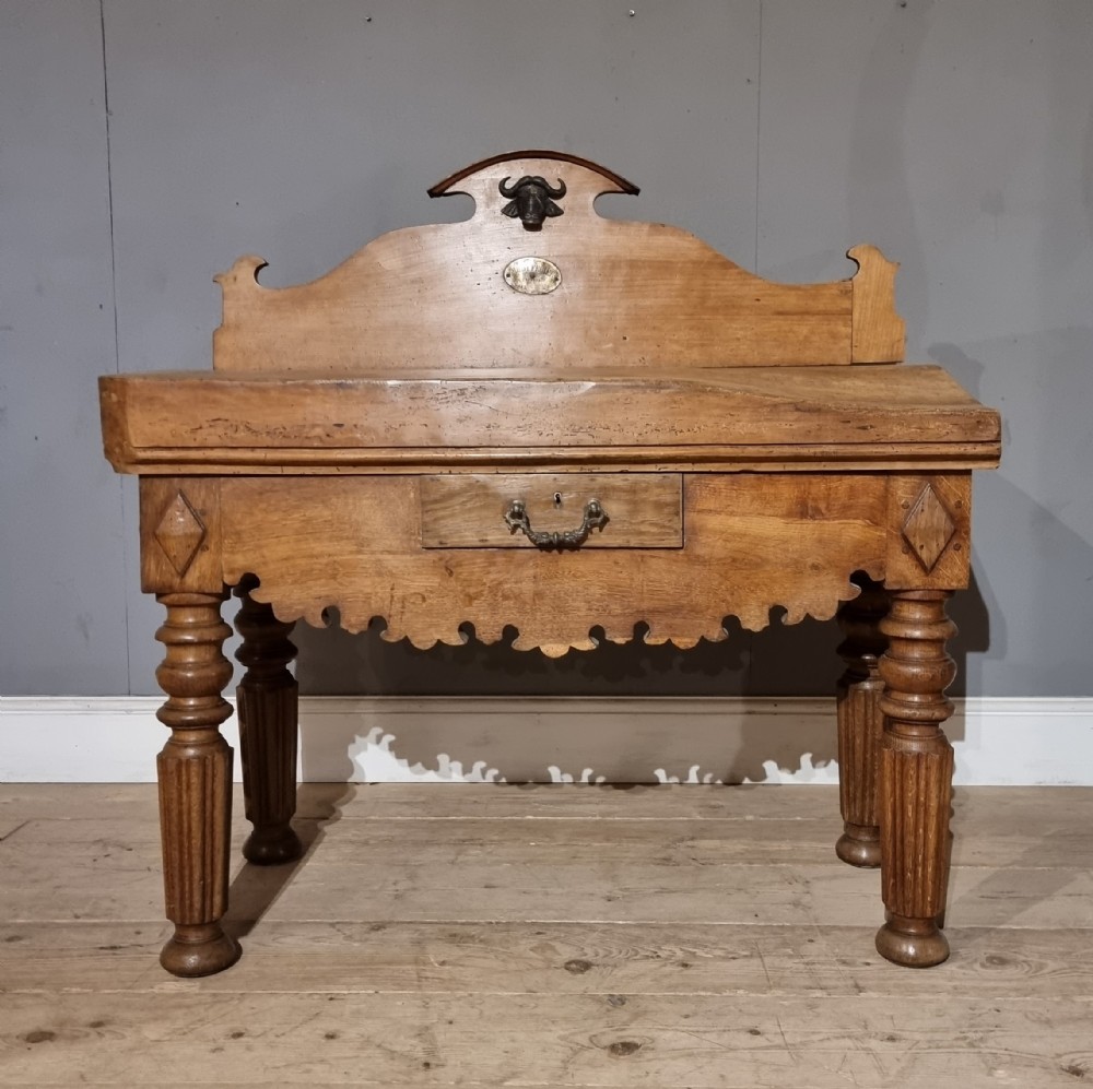 French Oak and Beech Butchers Block