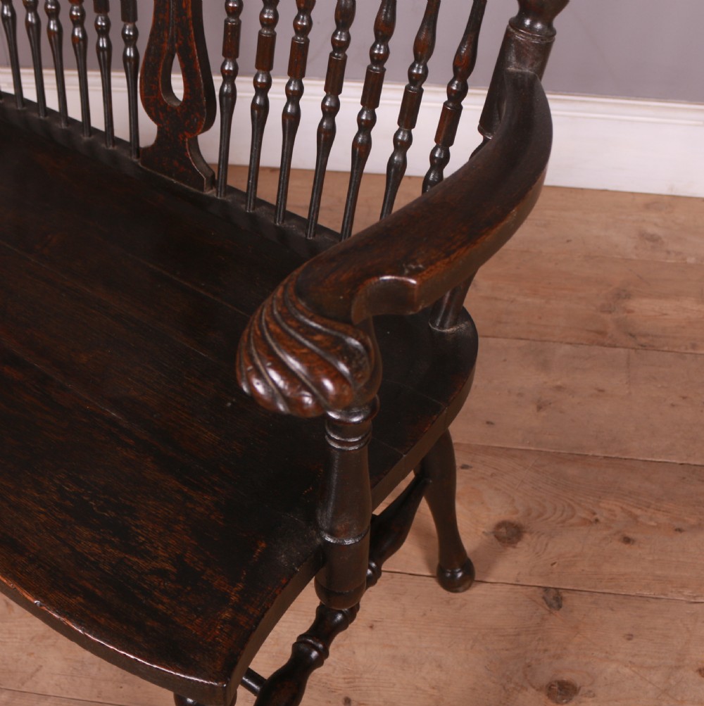 Painted English Carved Settle View III