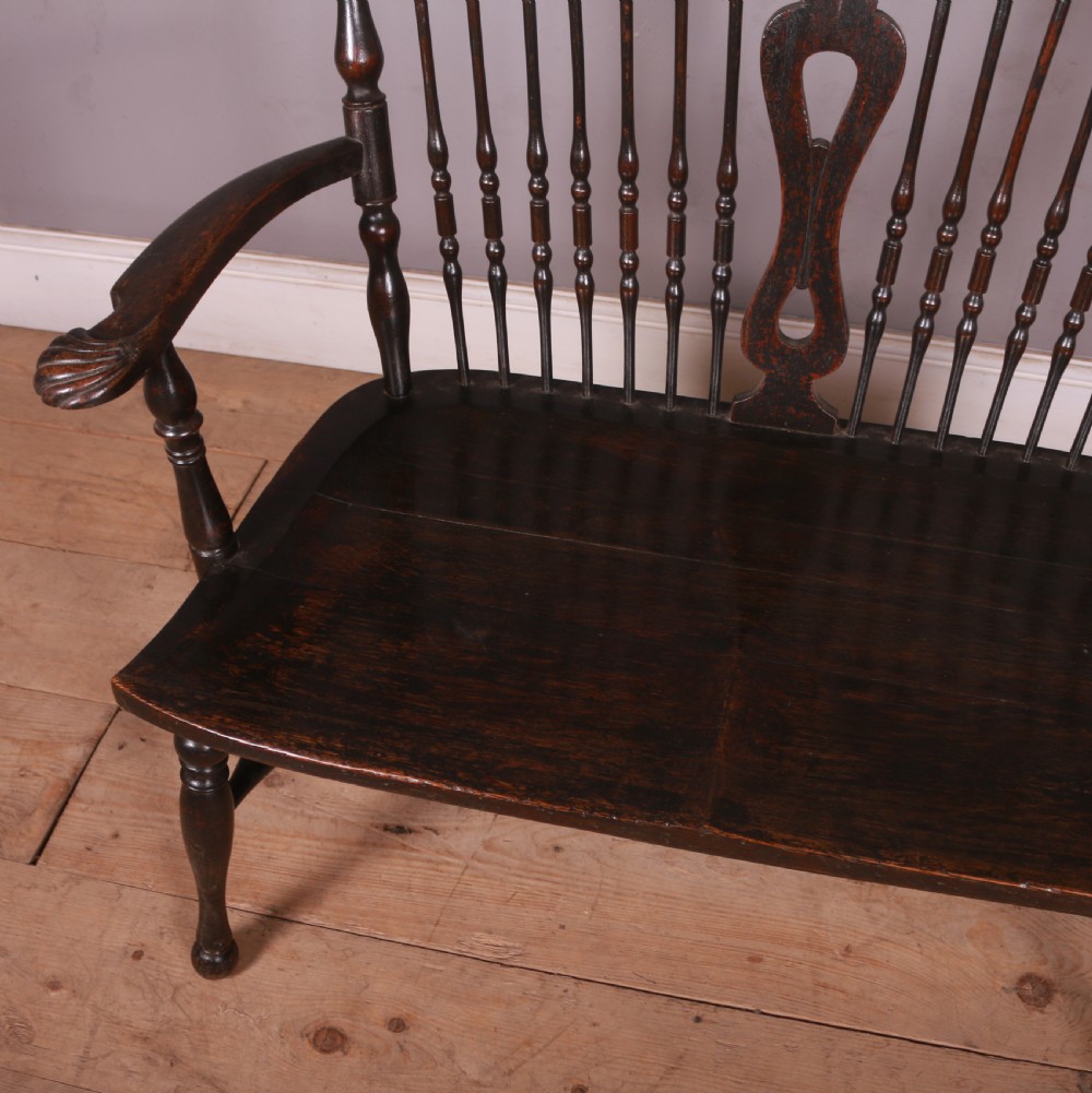 Painted English Carved Settle View VI