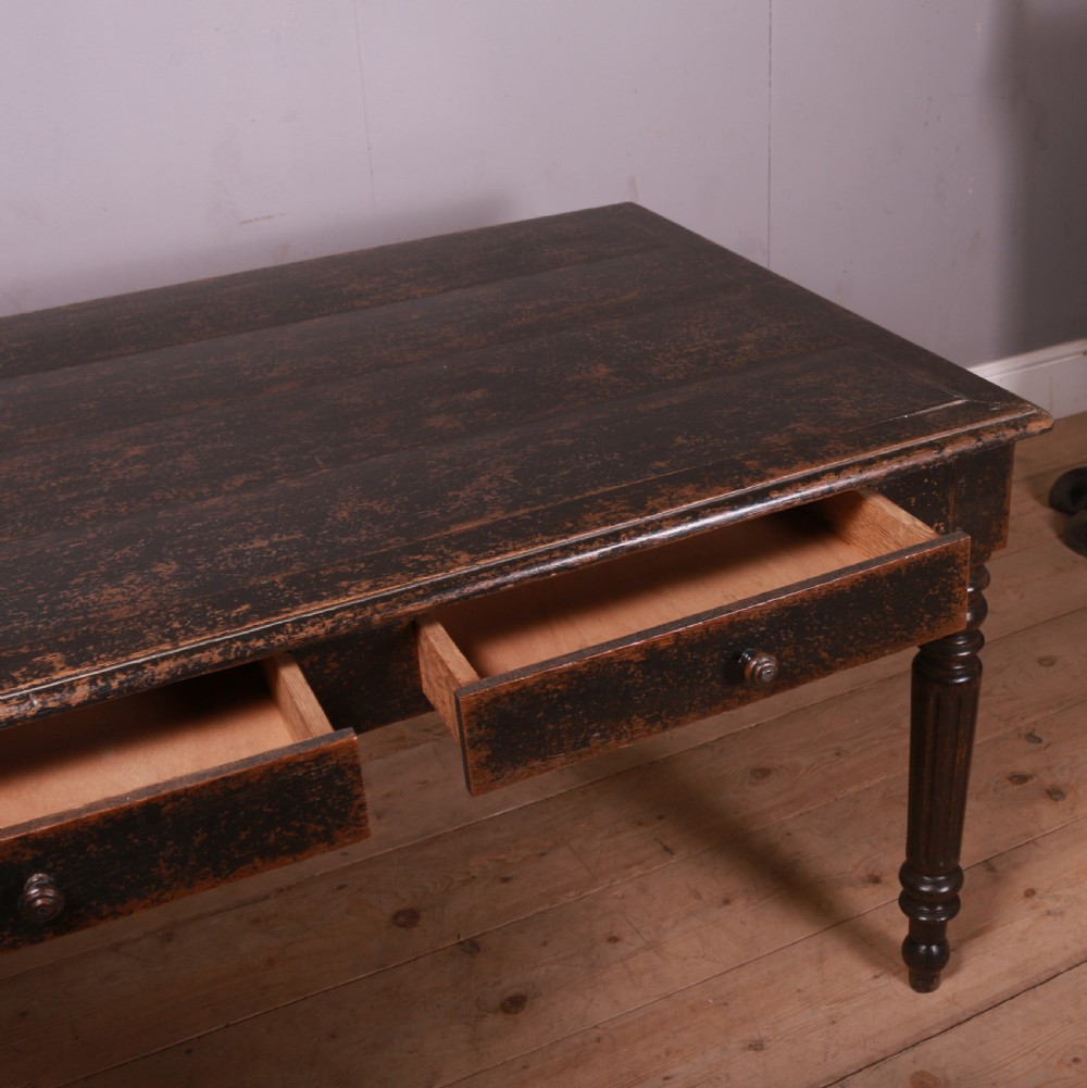 French Painted Oak Desk View VI
