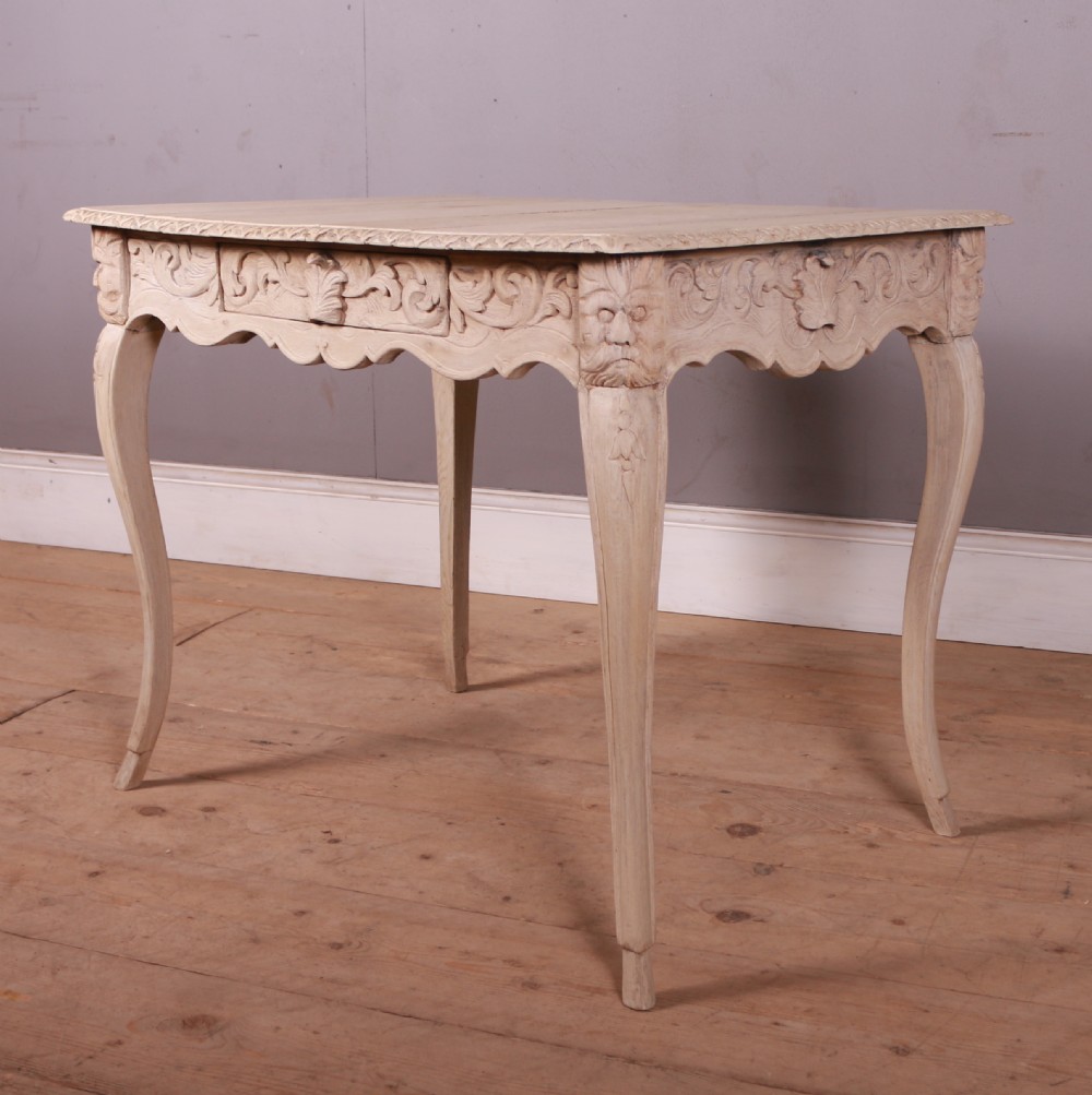 French Carved Oak Lamp Table View II