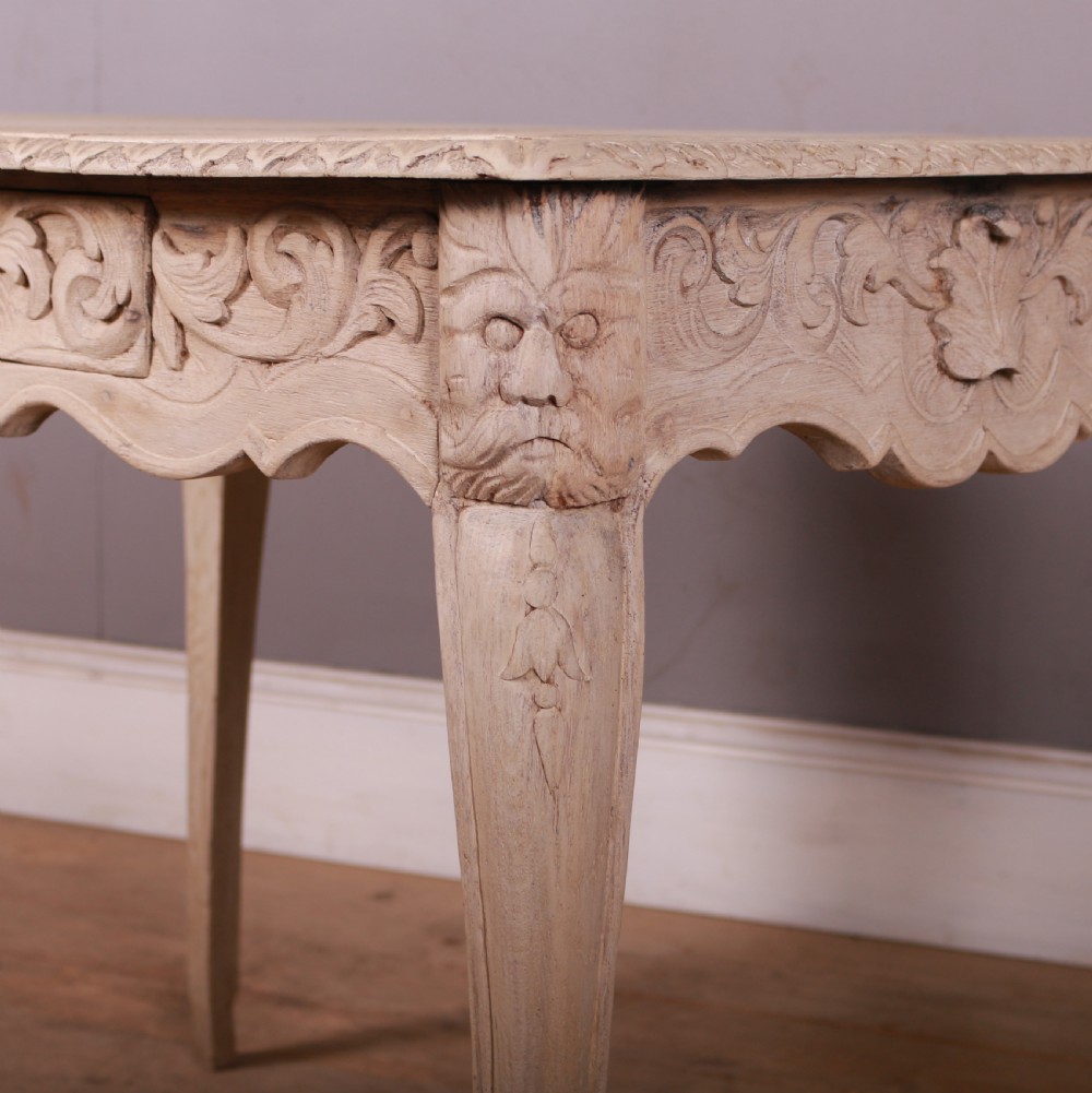 French Carved Oak Lamp Table View III