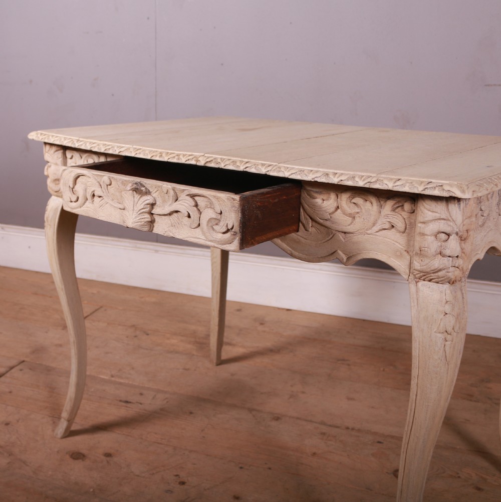French Carved Oak Lamp Table View IV