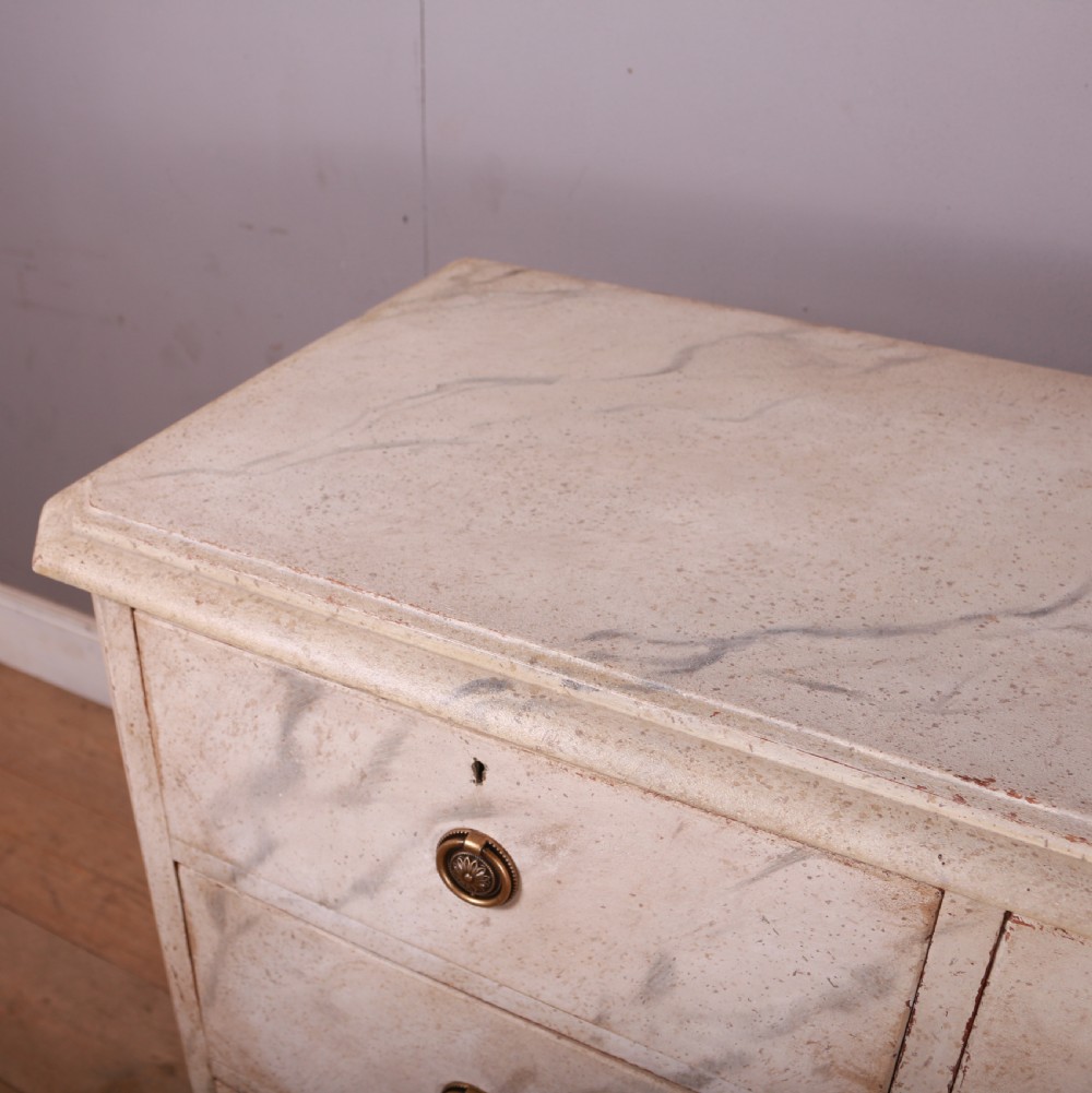 English Faux Marble Chest of Drawers View V