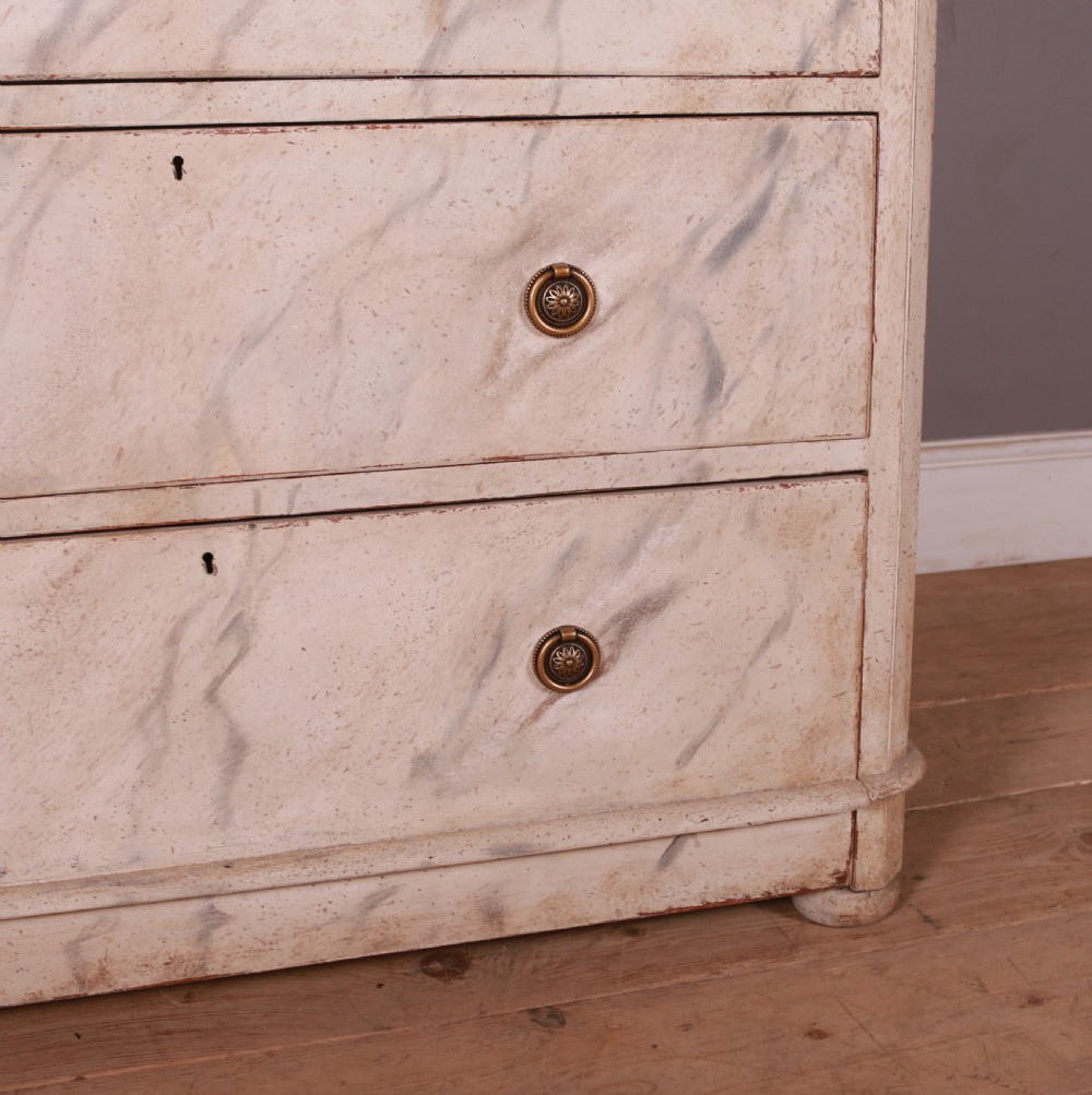 English Faux Marble Chest of Drawers View VI