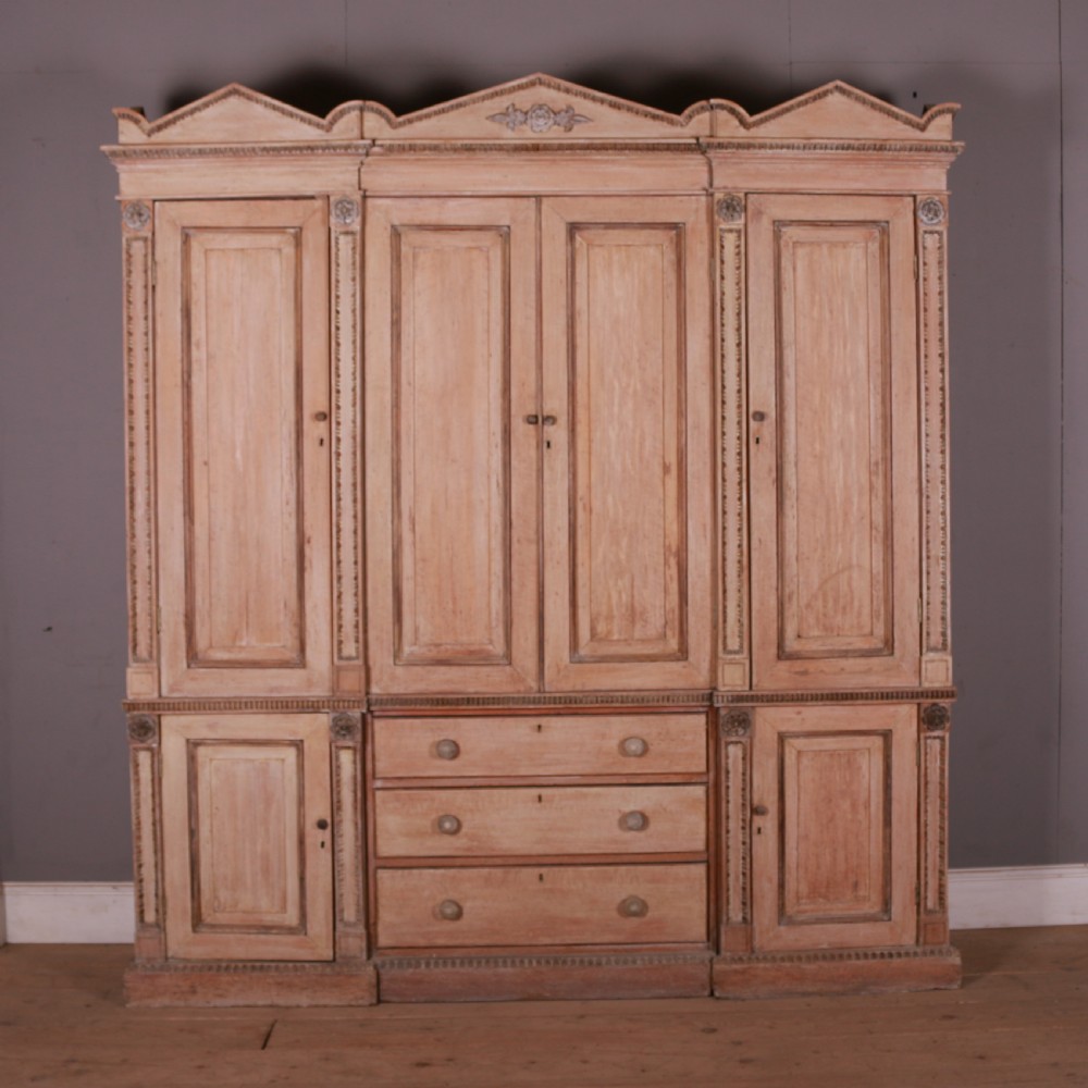 English Bleached Walnut Housekeepers Cupboard