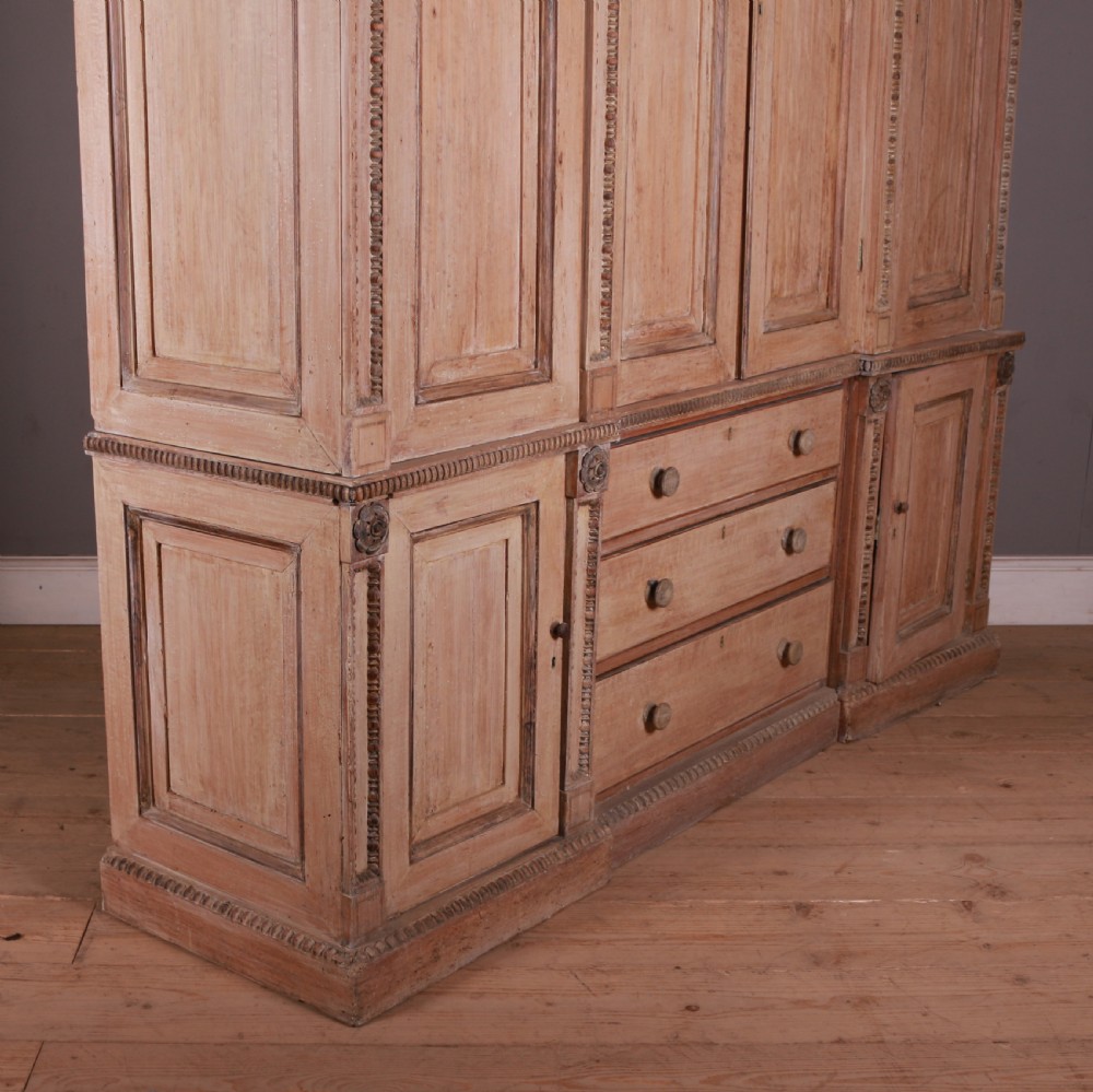 English Bleached Walnut Housekeepers Cupboard View X