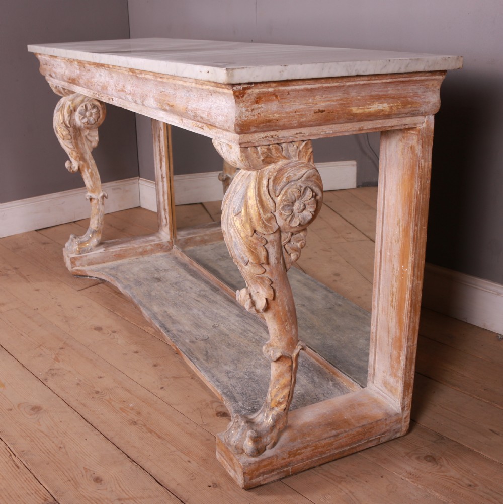 English Marble Top Console Table View III
