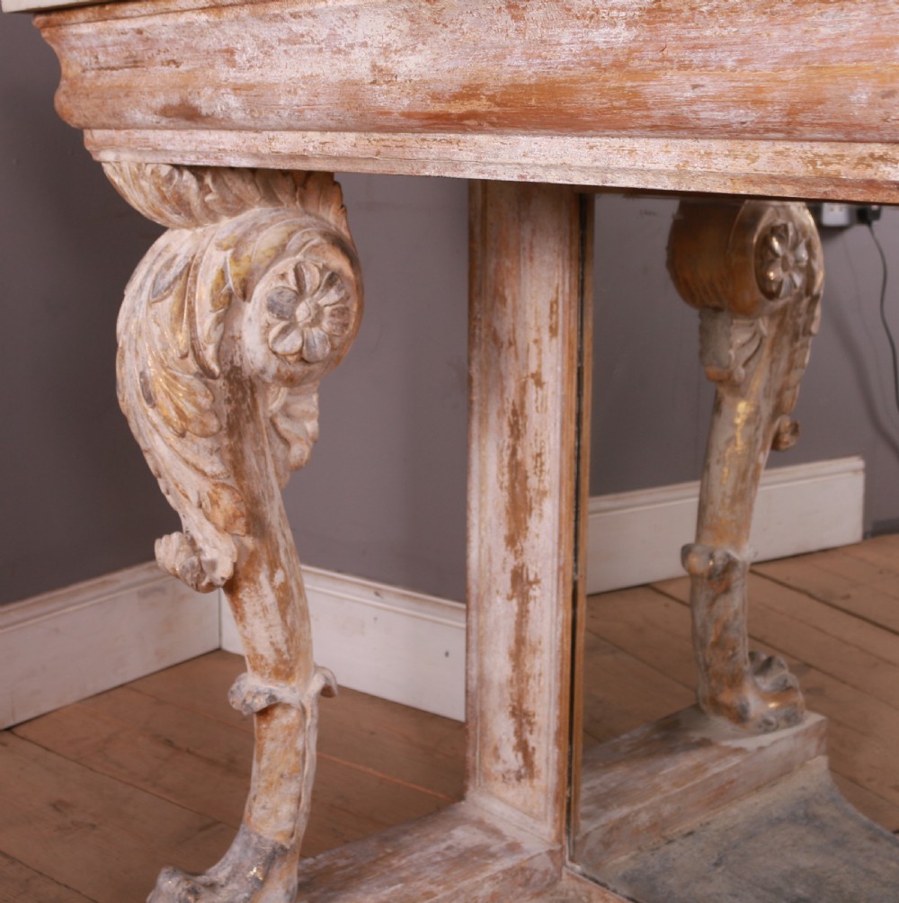 English Marble Top Console Table View V