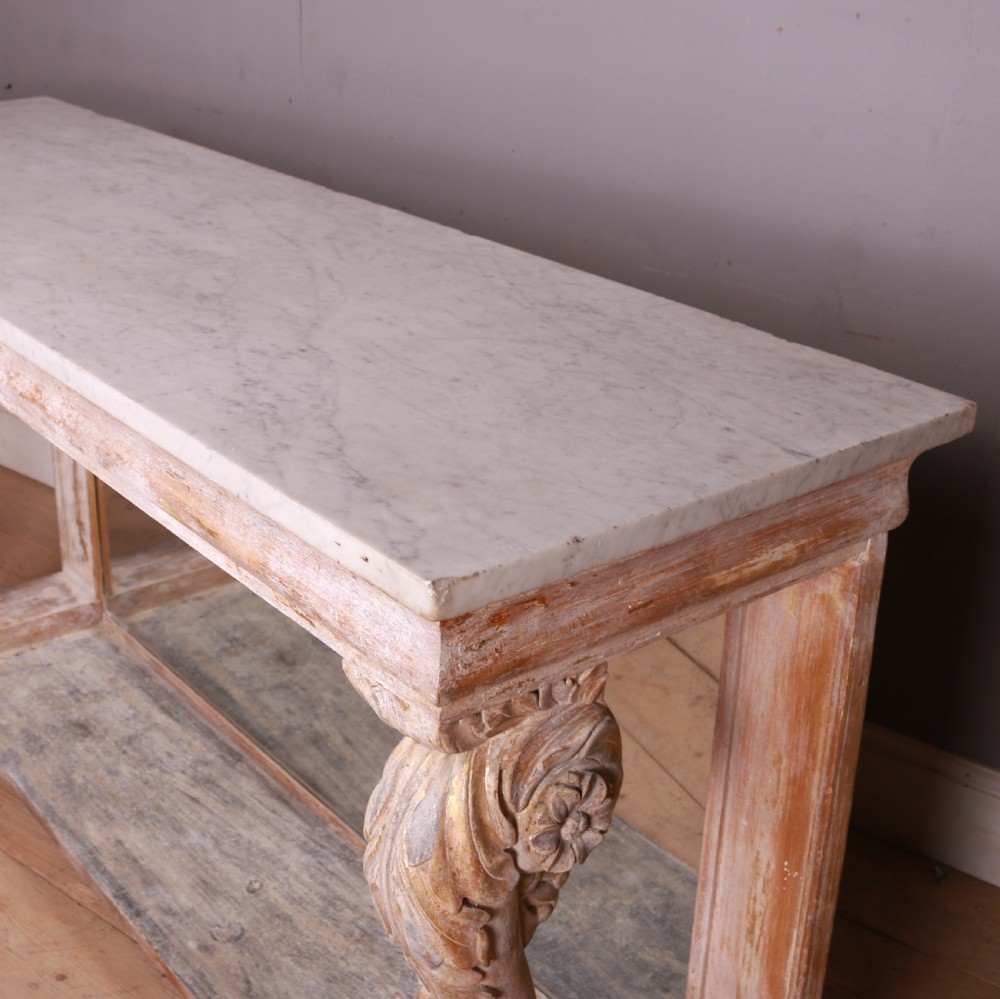 English Marble Top Console Table View VIII