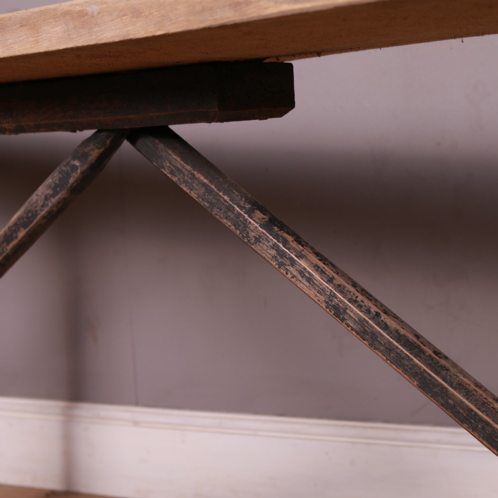 French Rustic Trestle Table View V