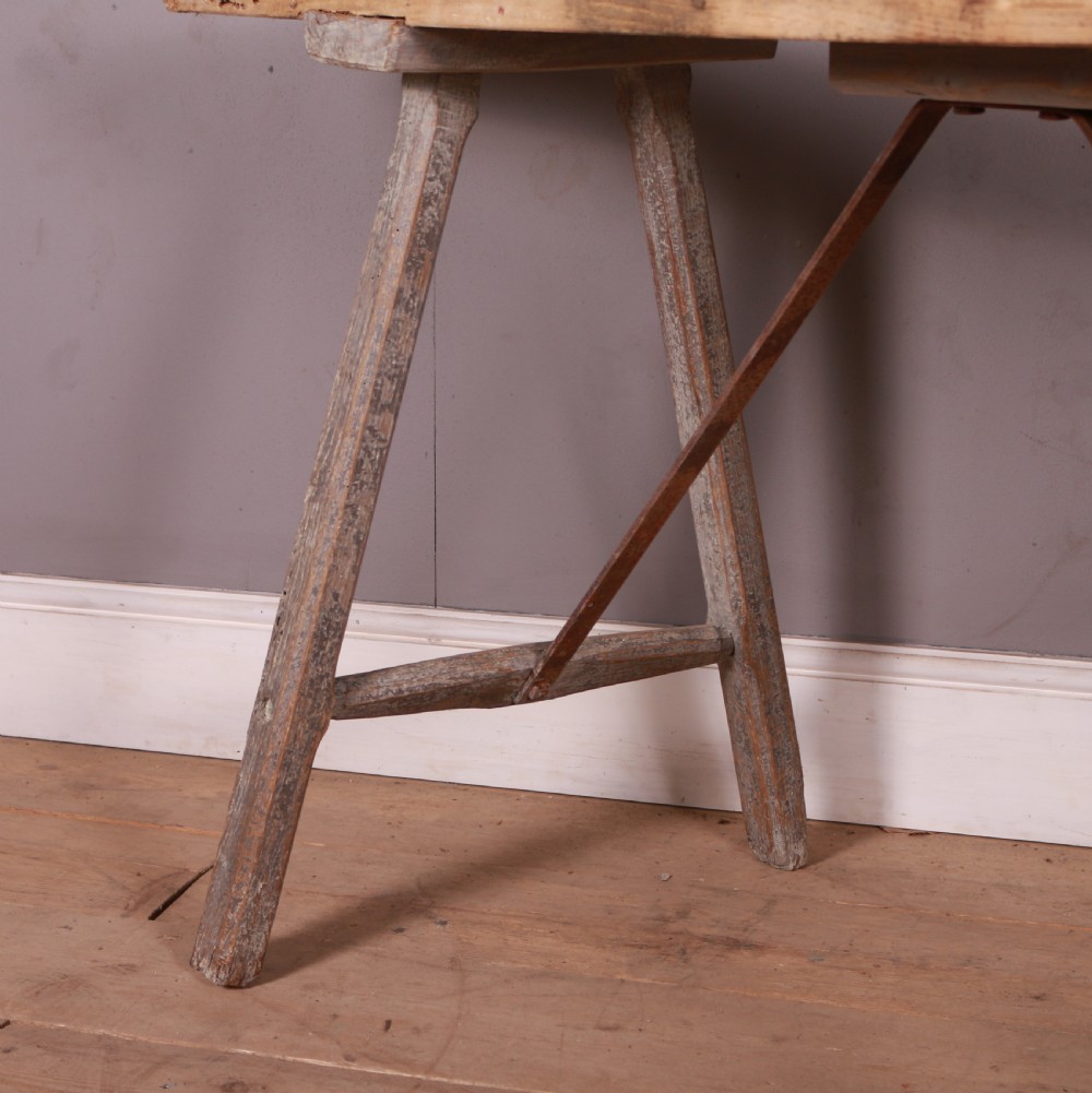 French Scrubbed Trestle Table View III