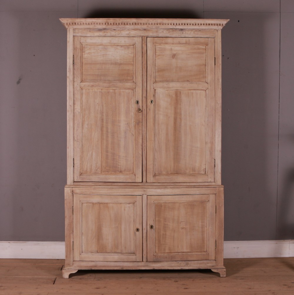 English Bleached Oak Linen Cupboard