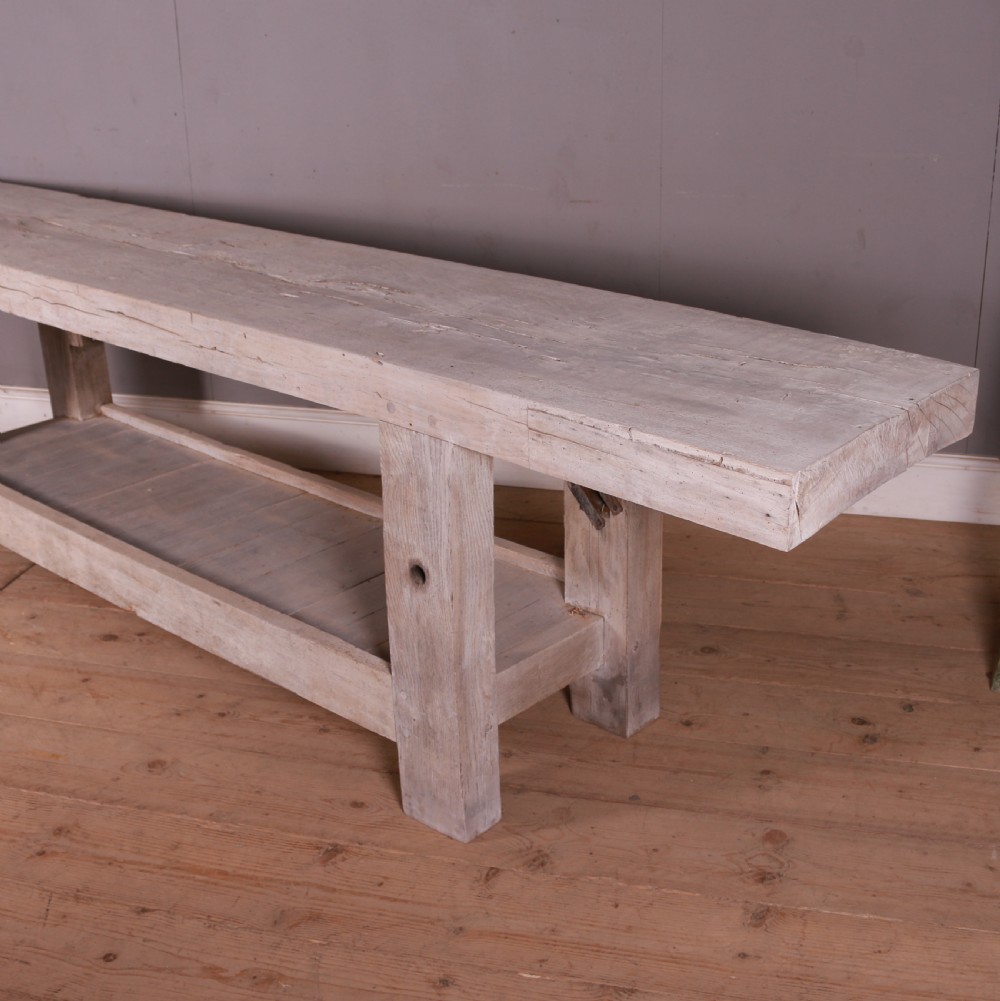 French Scrubbed Oak Console Table View II