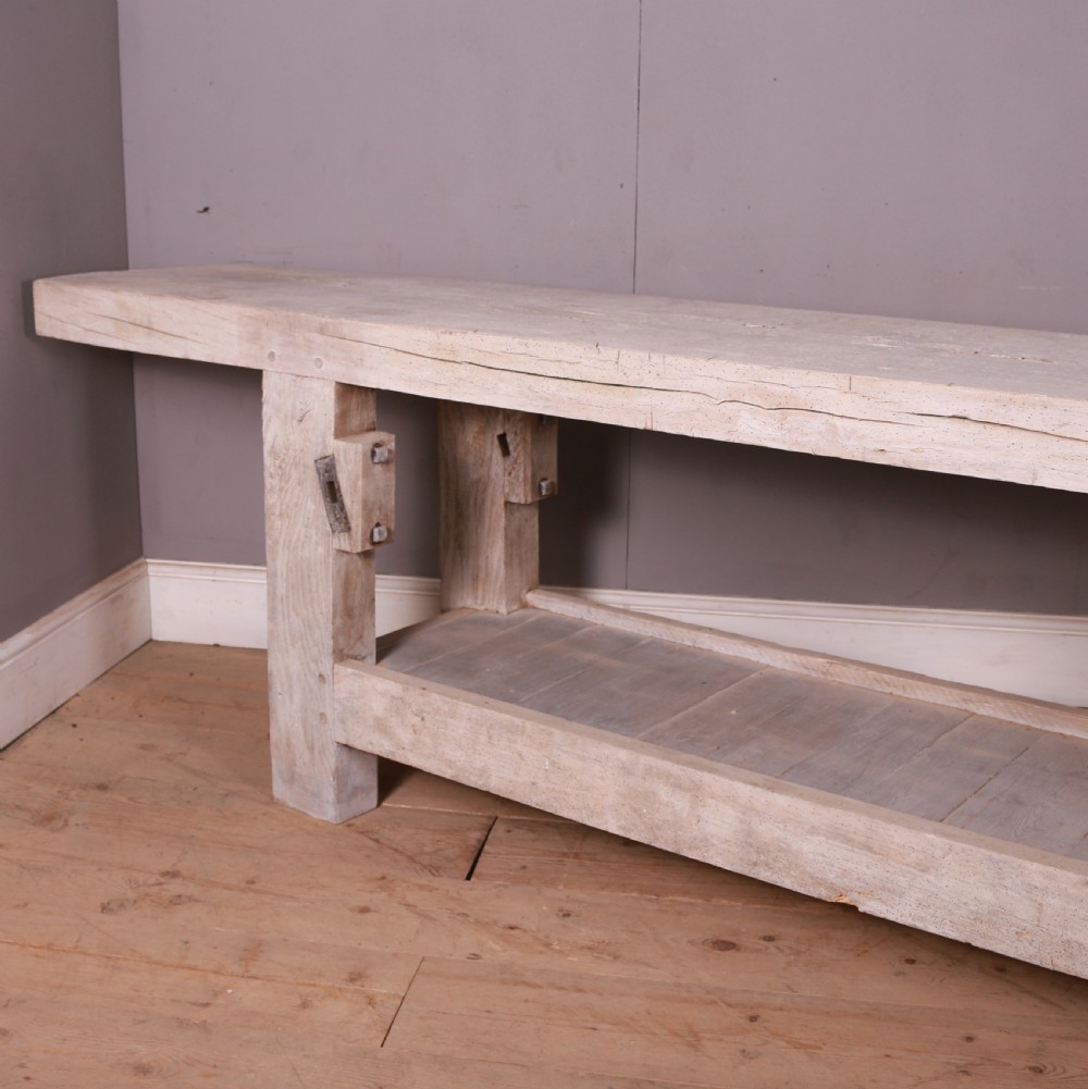 French Scrubbed Oak Console Table View III