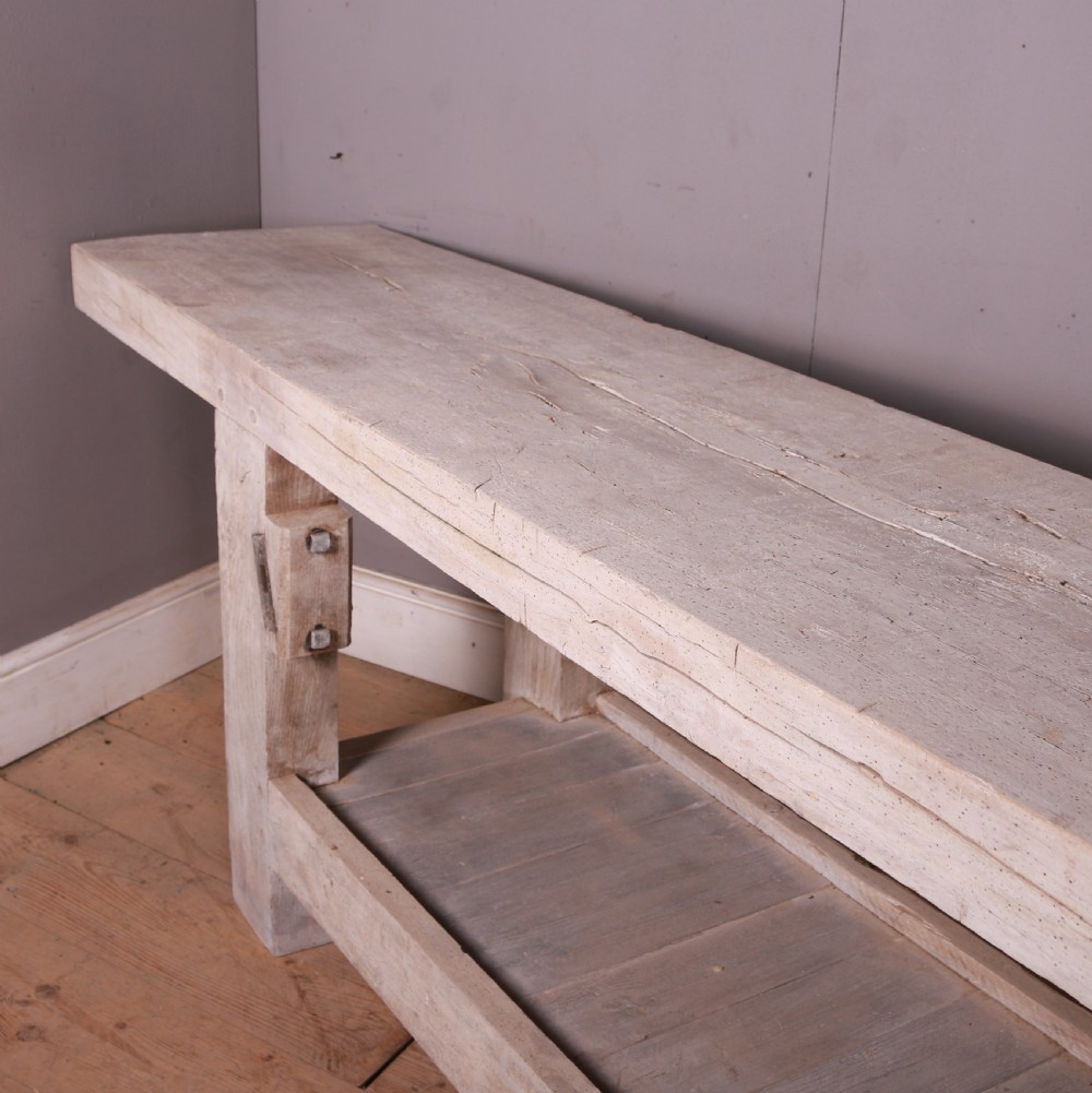 French Scrubbed Oak Console Table View V