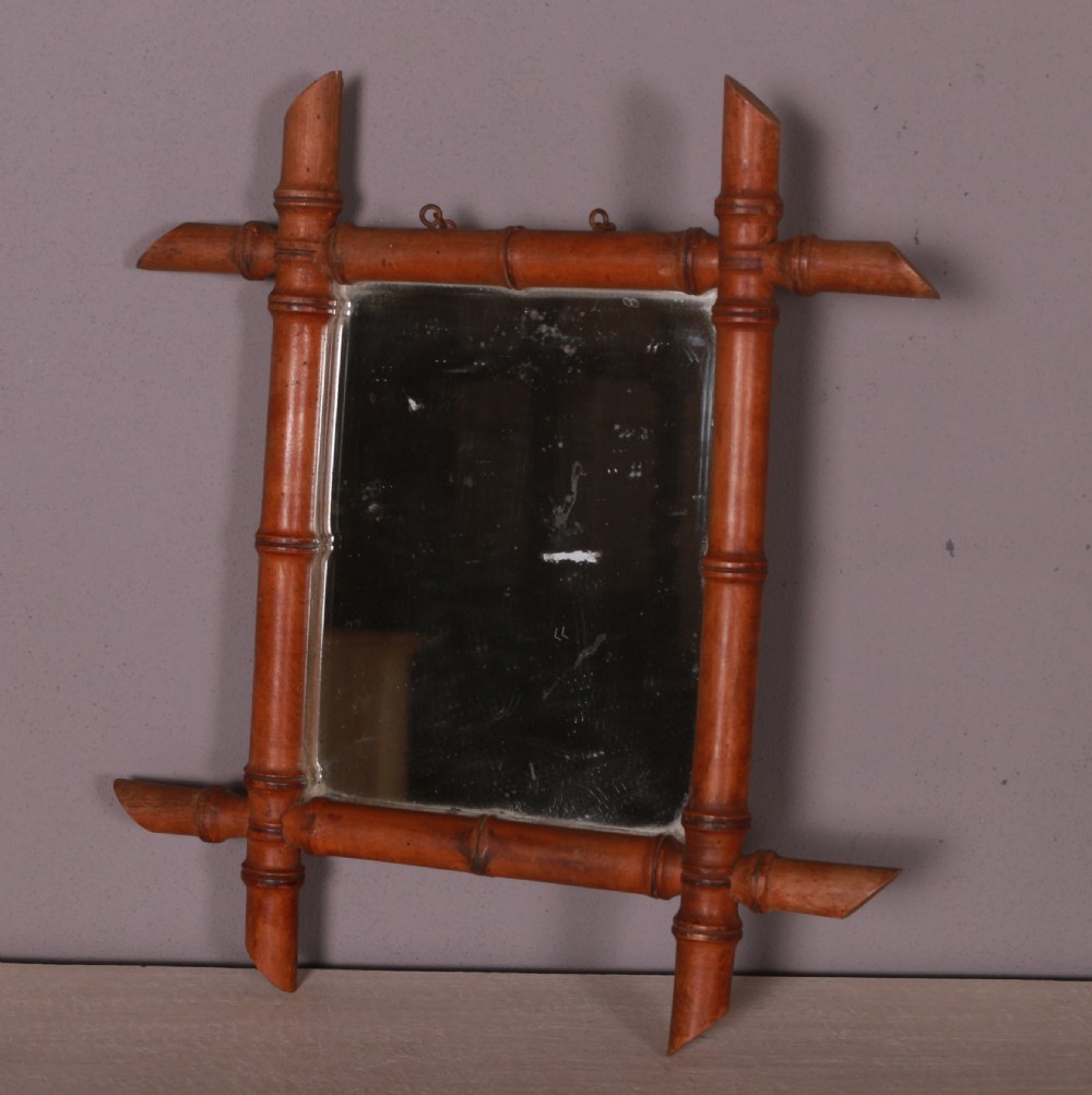 Small Faux Bamboo Mirror