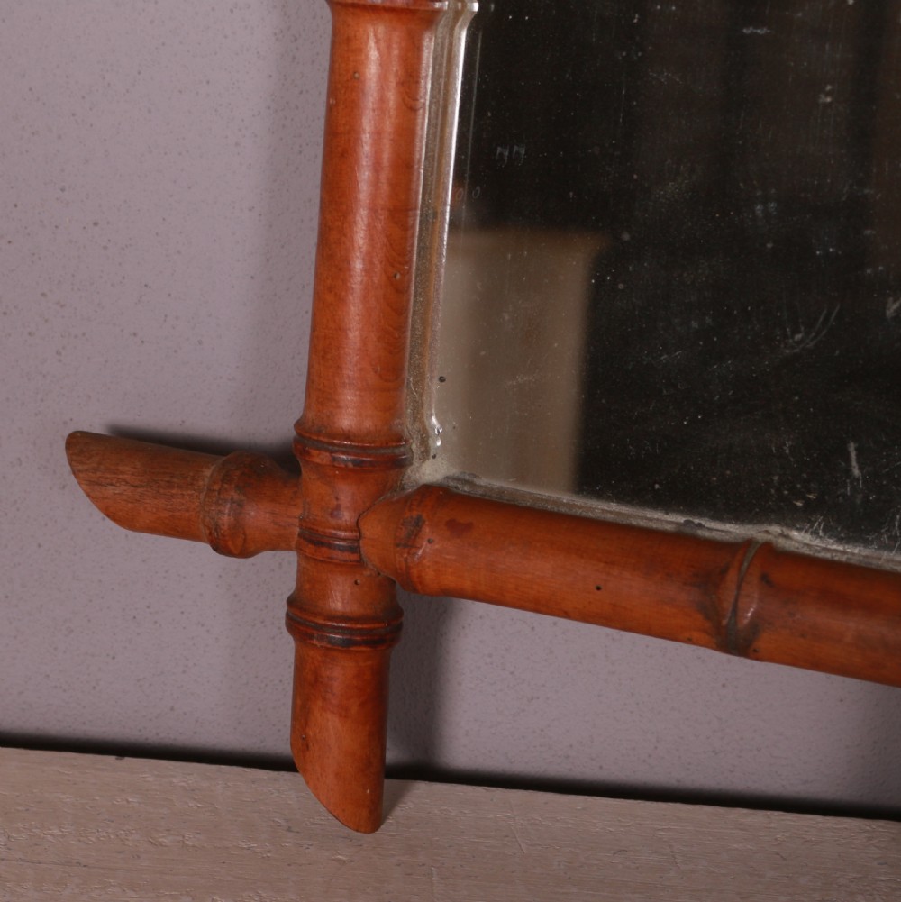 Small Faux Bamboo Mirror View IV