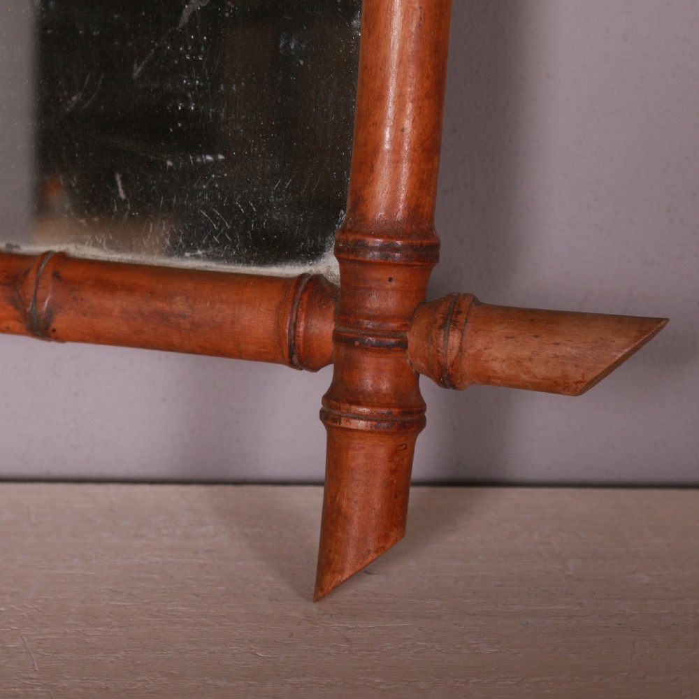 Small Faux Bamboo Mirror View V