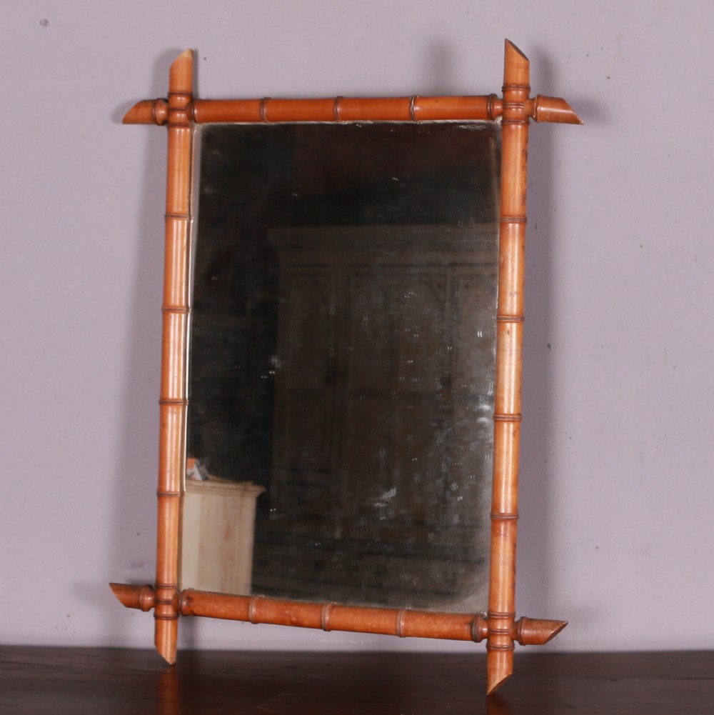 French Faux Bamboo Mirror