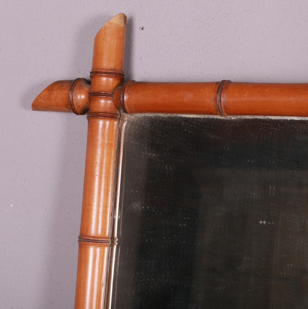 French Faux Bamboo Mirror View II