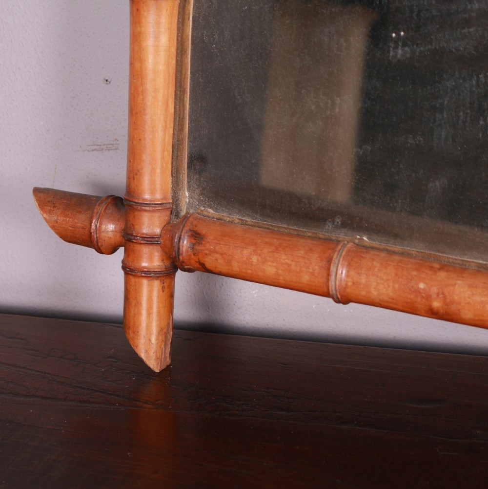 French Faux Bamboo Mirror View III