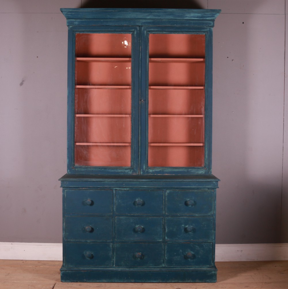 English Painted Pine Bookcase