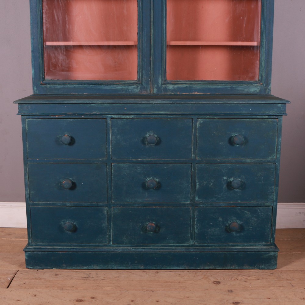English Painted Pine Bookcase View II