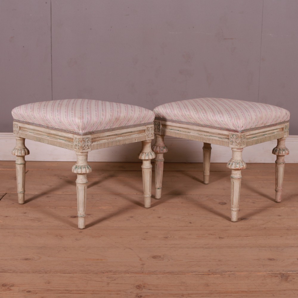 Pair of Swedish Gustavian Style Stools