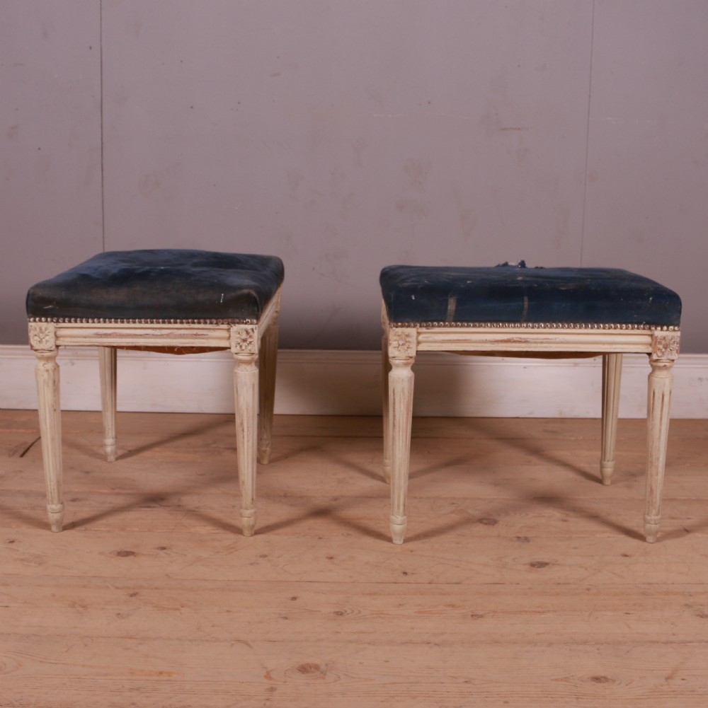 Pair of Swedish Gustavian Style Stools View IV