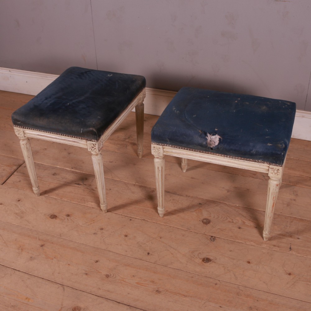 Pair of Swedish Gustavian Style Stools View VI