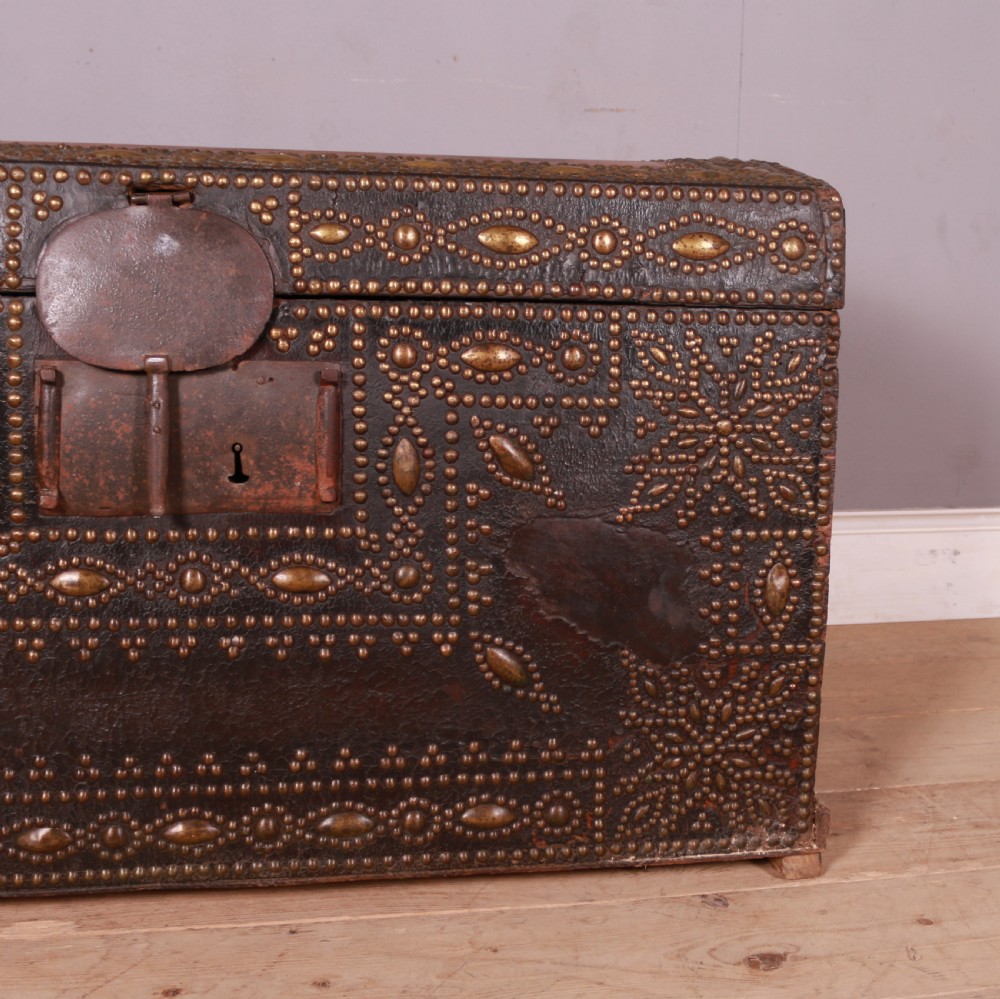 Studded Leather Travel Chest View IV