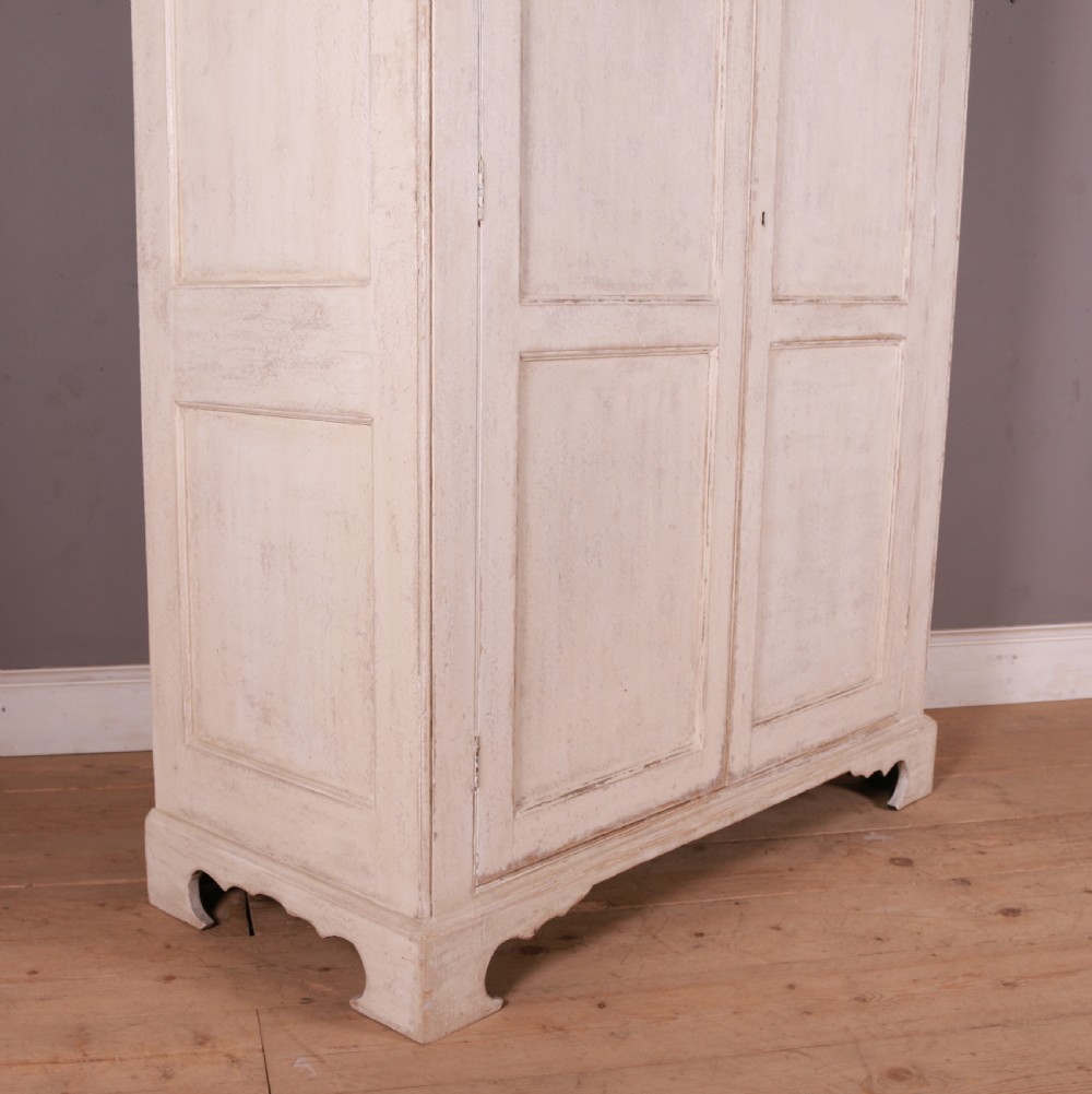 English Painted Pine Linen Cupboard View II
