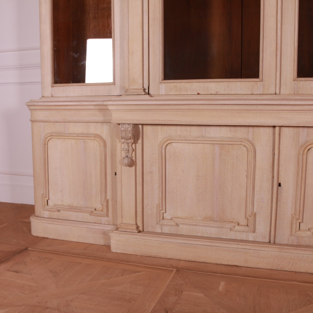 English Bleached Oak Bookcase View II