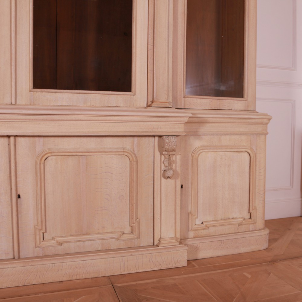English Bleached Oak Bookcase View III